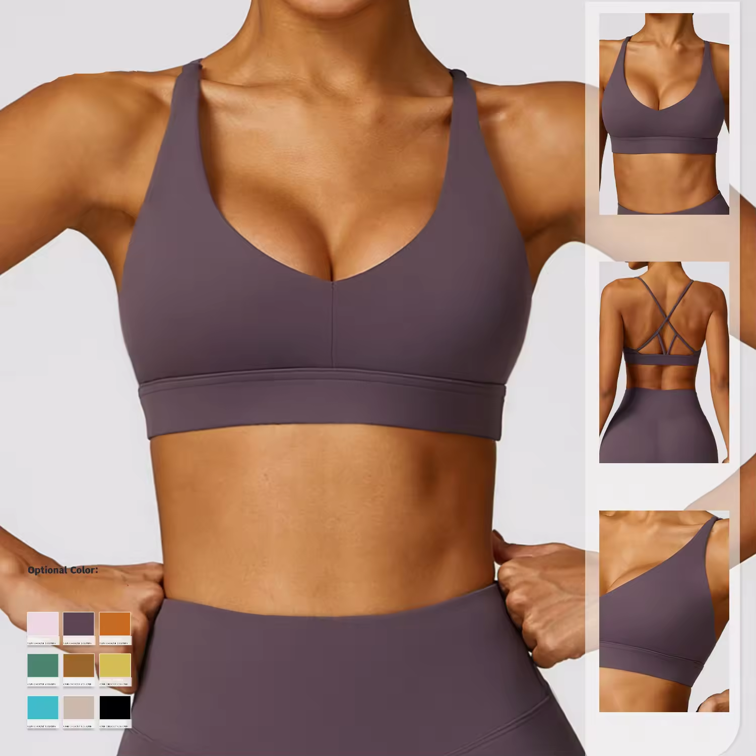 Fitness Push Up Yoga Pants Sport Wear Women Tracksuit Cropped Top Leggings Gym Set Seamless Women Yoga Workout Set
