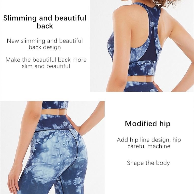 Custom Logo Plus Size Two Piece Sportswear Gym Fitness Sets Activewear Suit Sports Bra Leggings Printed Women Yoga Sets
