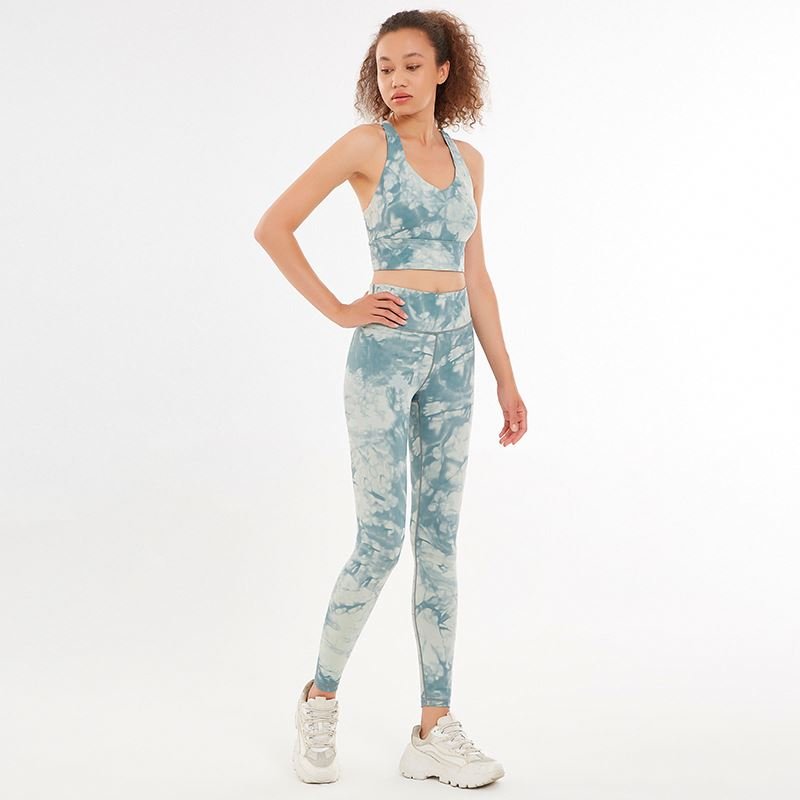 Custom Logo Plus Size Two Piece Sportswear Gym Fitness Sets Activewear Suit Sports Bra Leggings Printed Women Yoga Sets