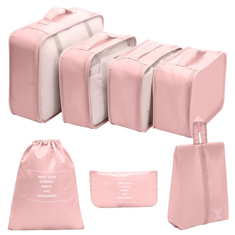 Travel buggy bag clothes pants storage seven piece set women travel shoes folding luggage bag