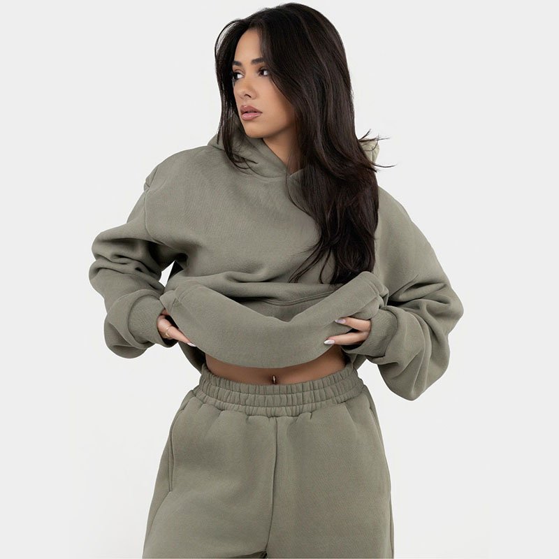 OEM/ODM Custom Logo Winter Women's Hoodies Sweatshirts No String Unisex Heavyweight Oversize Hoodie Set Manufacturer Wholesale