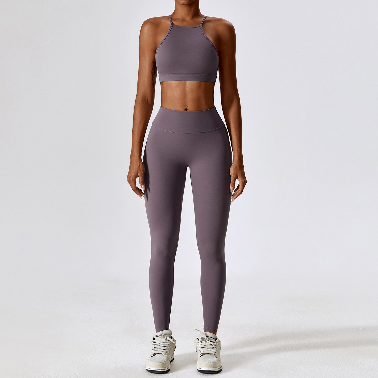 New Plus Size Gym Fitness Sets Padded Women Sports Bra Workout Set High Waist leggings Yoga Wear Feel Like Skin Active Wear