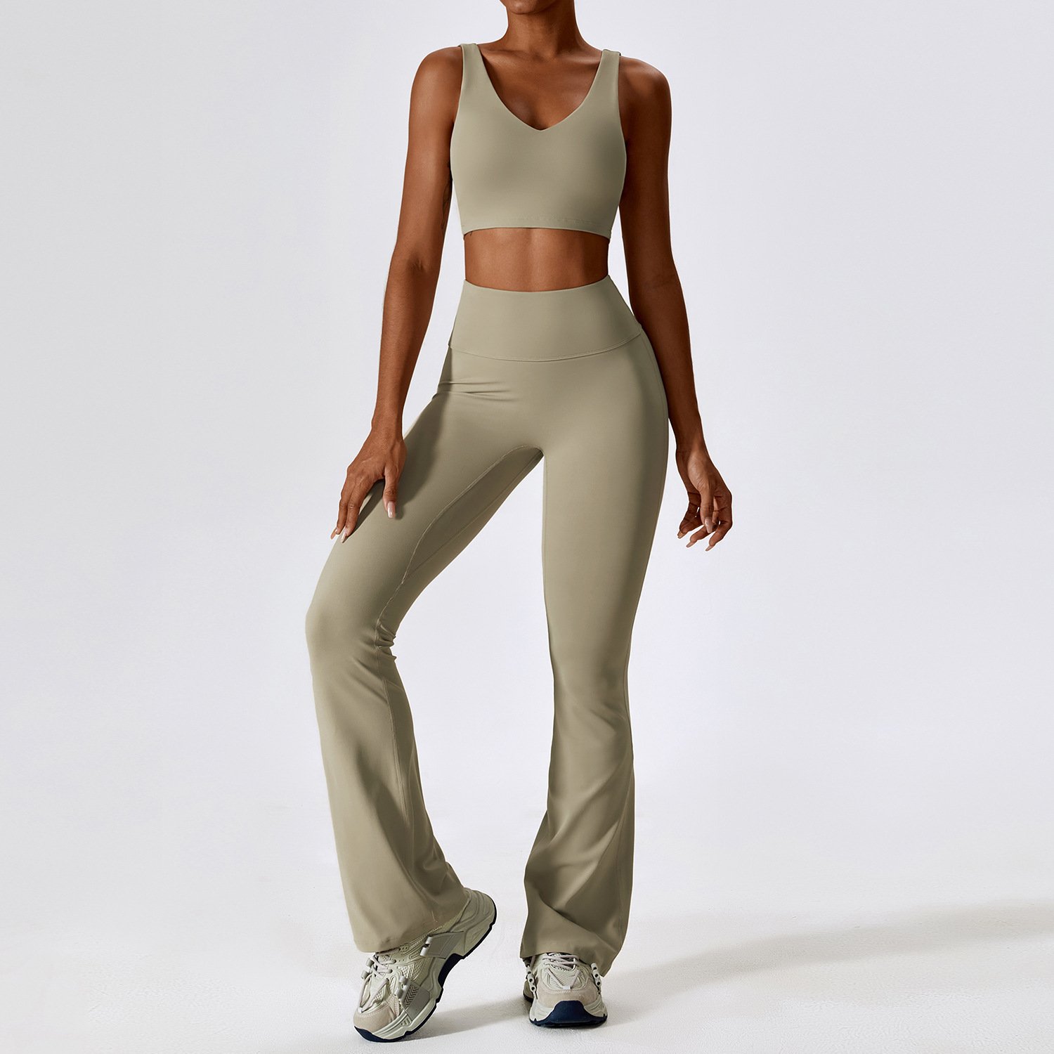 PASUXI Autumn New Women Activewear Seamless Gym Fitness Sportswear Sports Bra Top Leggings Long Sleeve Yoga Sets For Women