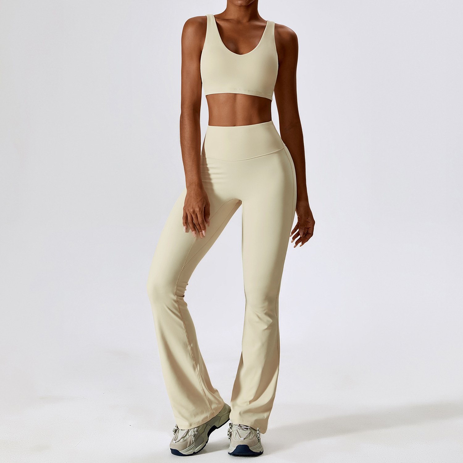 PASUXI Autumn New Women Activewear Seamless Gym Fitness Sportswear Sports Bra Top Leggings Long Sleeve Yoga Sets For Women