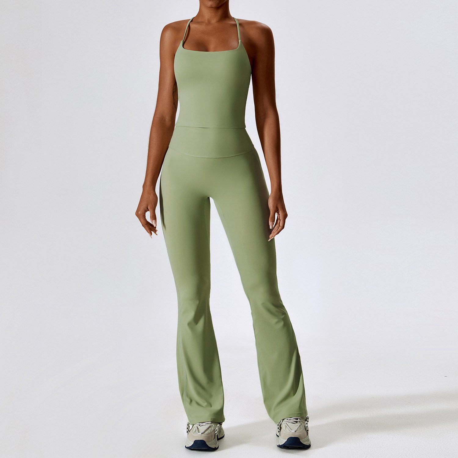 PASUXI Autumn New Women Activewear Seamless Gym Fitness Sportswear Sports Bra Top Leggings Long Sleeve Yoga Sets For Women