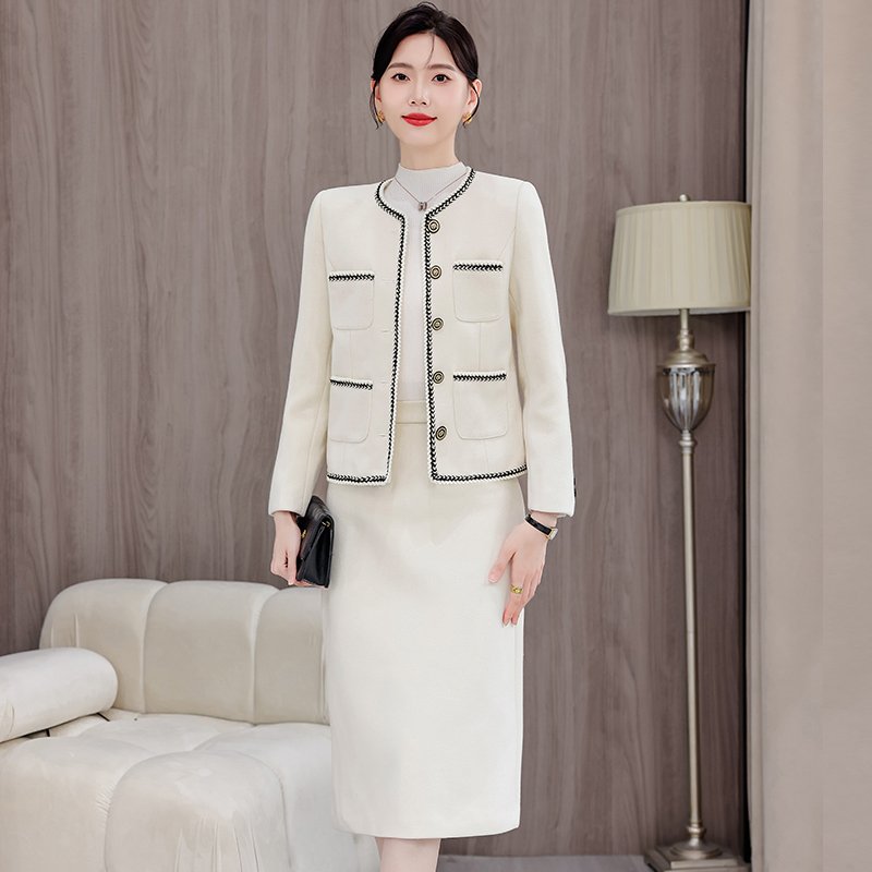New high-quality dress, women's set, business office interview formal dress set, party party half skirt set, tailcoat set