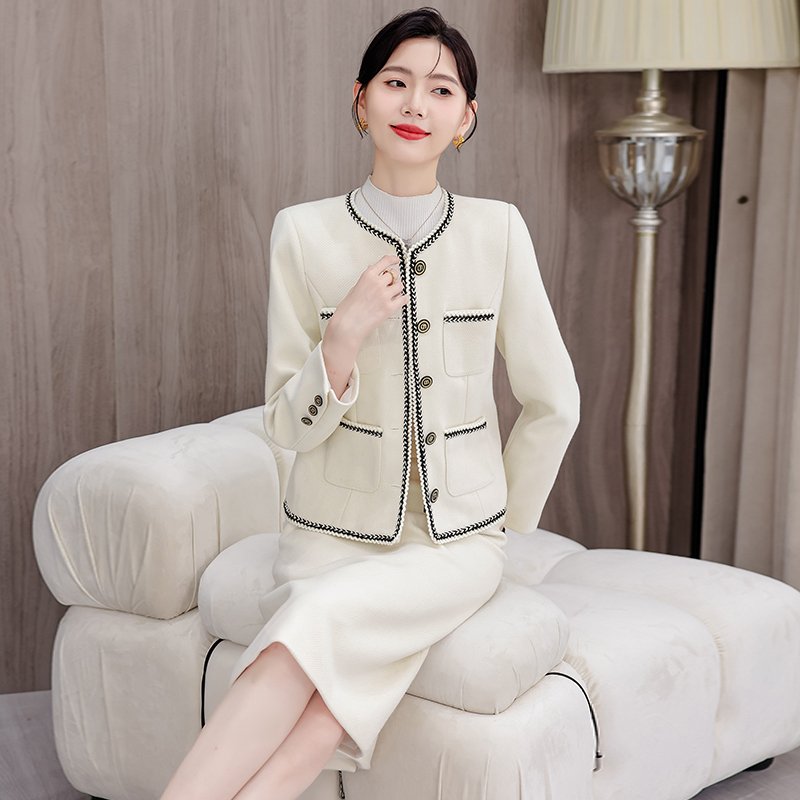 New high-quality dress, women's set, business office interview formal dress set, party party half skirt set, tailcoat set