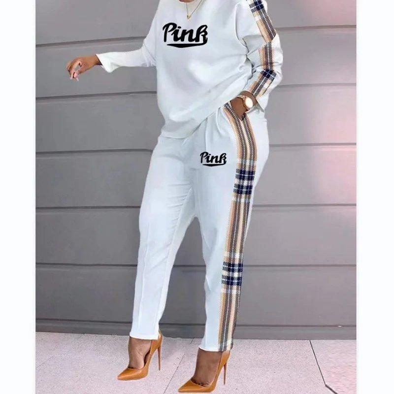 Women Printed Loose Tracksuit Autumn Long Sleeve Shirt + Print Long Pants Set Plus Size African Women's Casual Two Pieces Set
