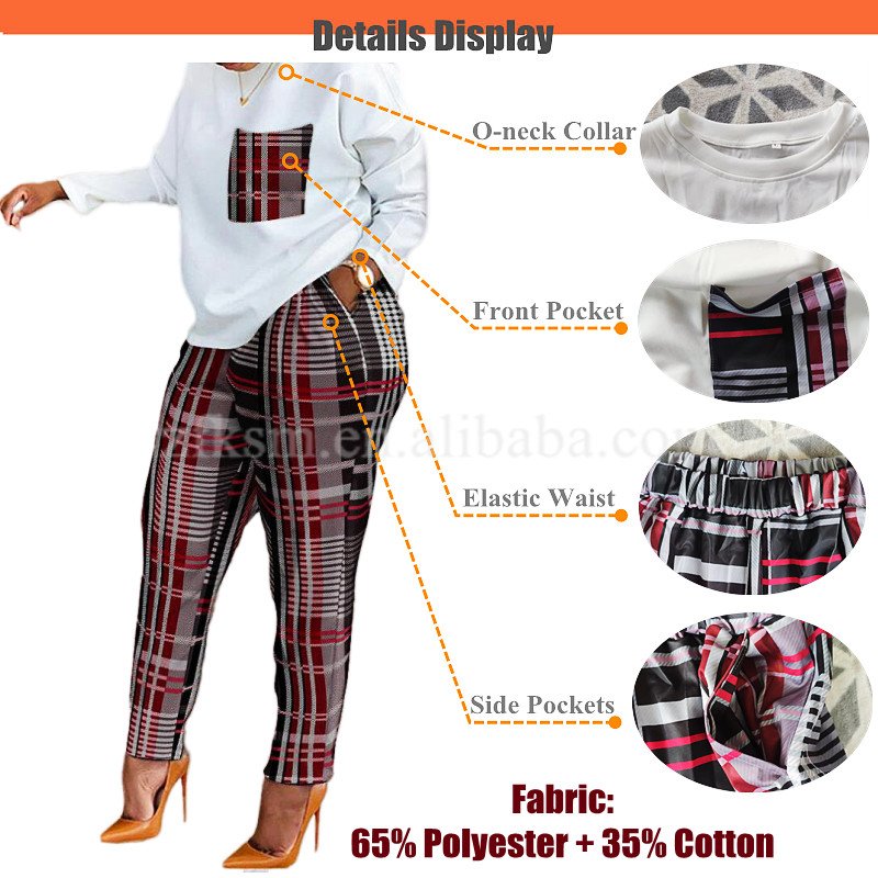 Women Printed Loose Tracksuit Autumn Long Sleeve Shirt + Print Long Pants Set Plus Size African Women's Casual Two Pieces Set