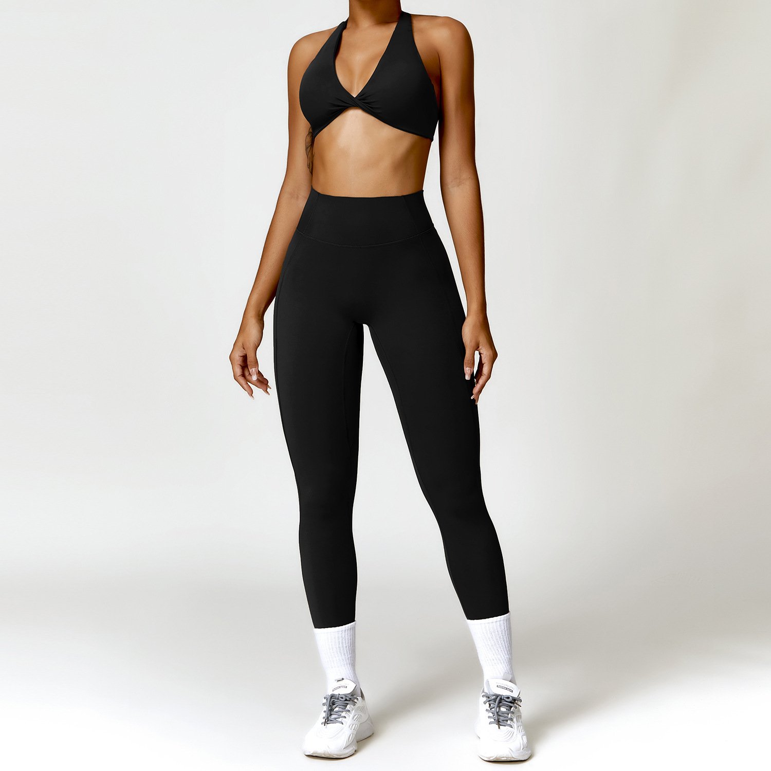 Women's tight-fitting back yoga set quick-drying sport clothing outdoor running fitness yoga wear