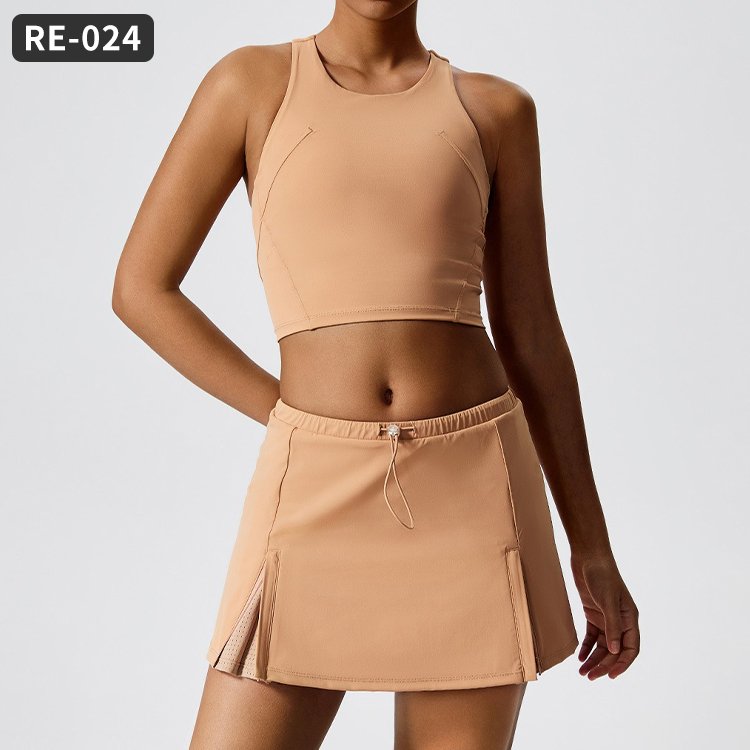 Hot Selling Elastic Waist Recycled Sports Tennis Plus Size Yoga Workout Sexy Girls Clothing Sets Gym Fitness Sets Women's Sets