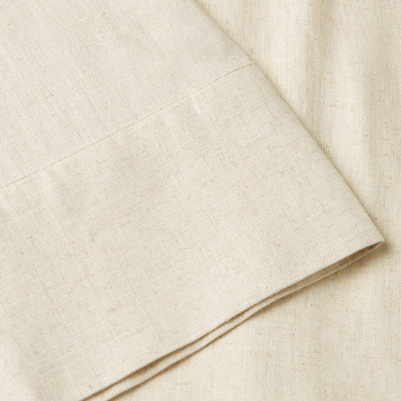 Custom premium linen women 2 pieces set full sleeve women solid color linen top and pants 2 pieces set for women