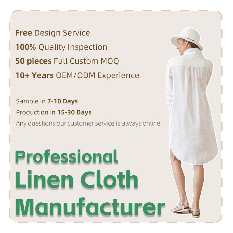 Custom premium linen women 2 pieces set full sleeve women solid color linen top and pants 2 pieces set for women