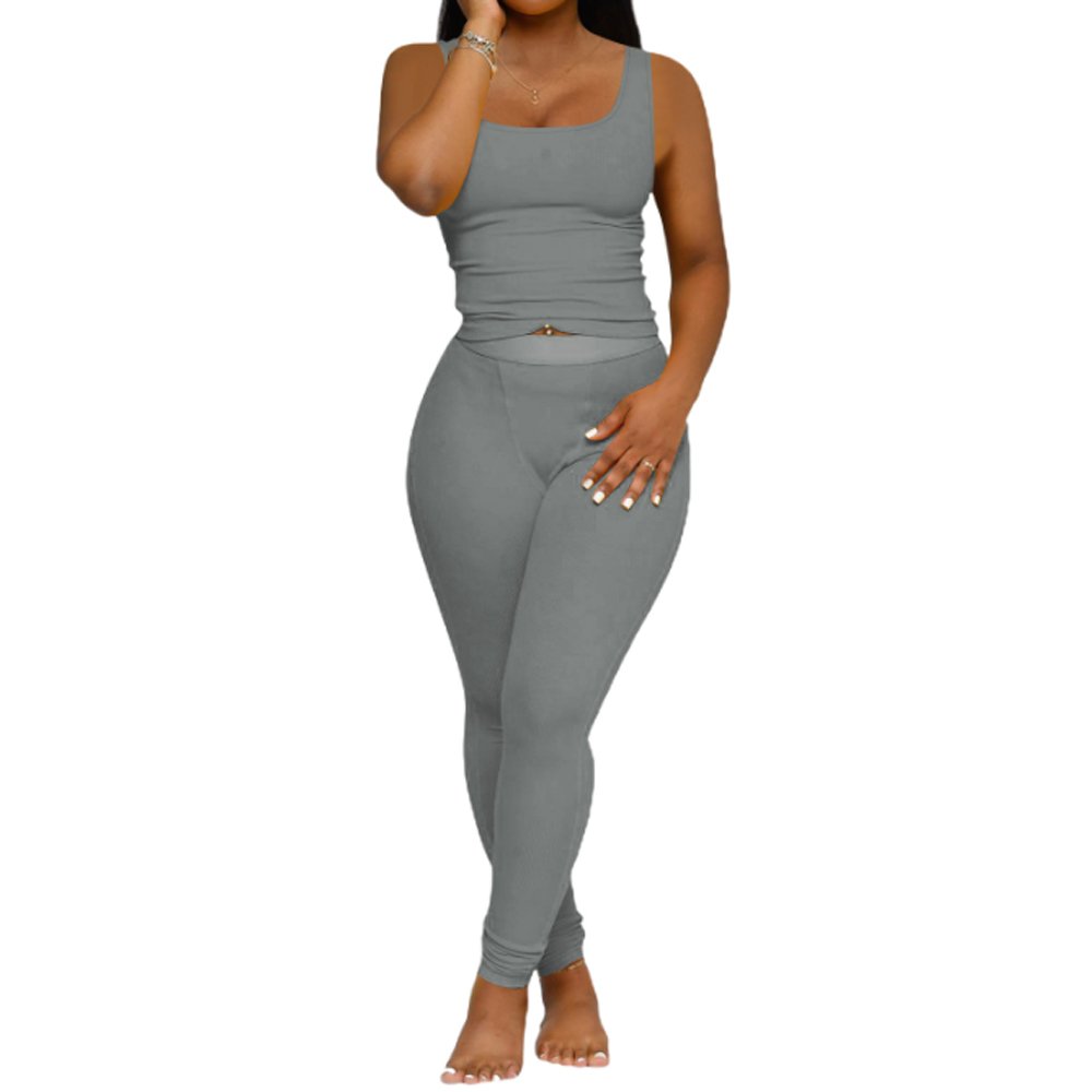 Women's Set Ladies Custom Logo Leggings and Top Set for Women