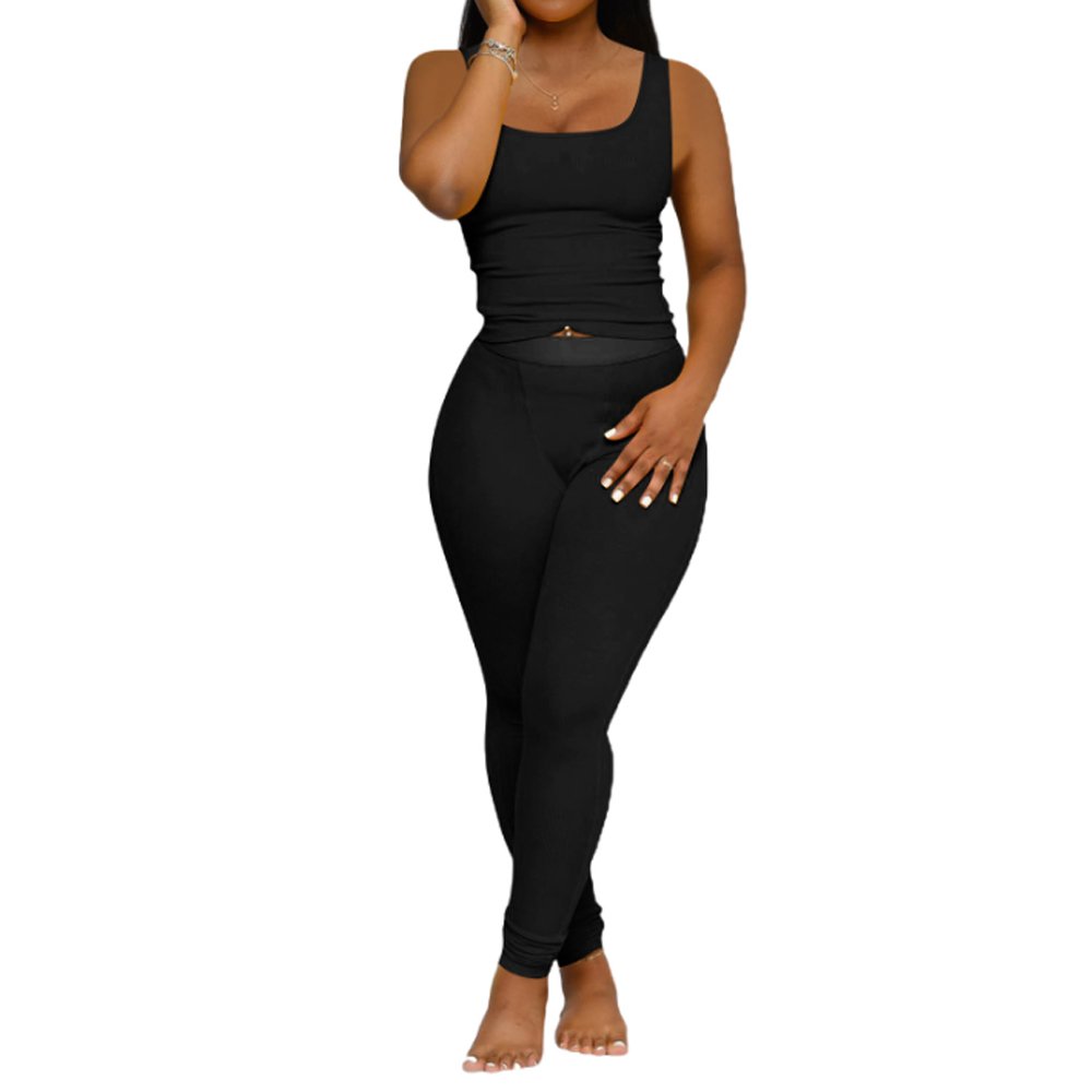 Women's Set Ladies Custom Logo Leggings and Top Set for Women