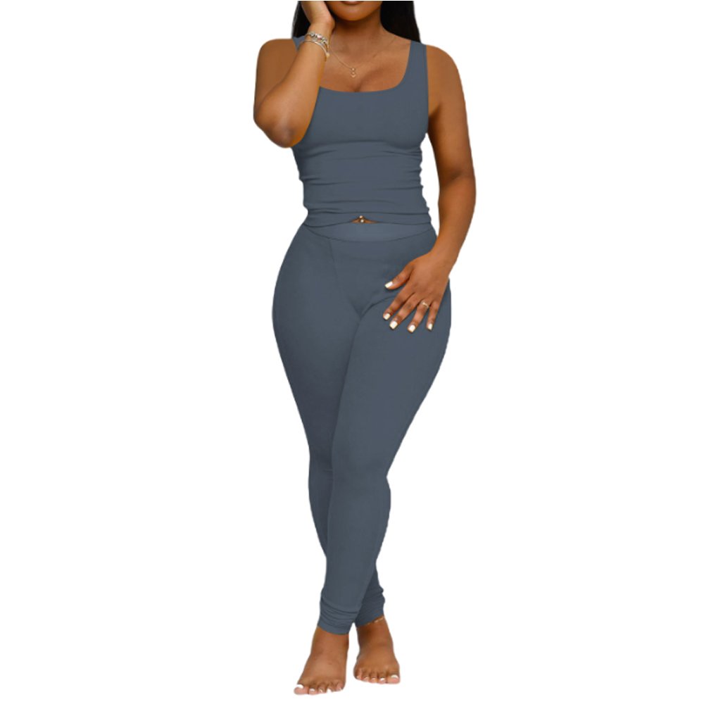Women's Set Ladies Custom Logo Leggings and Top Set for Women