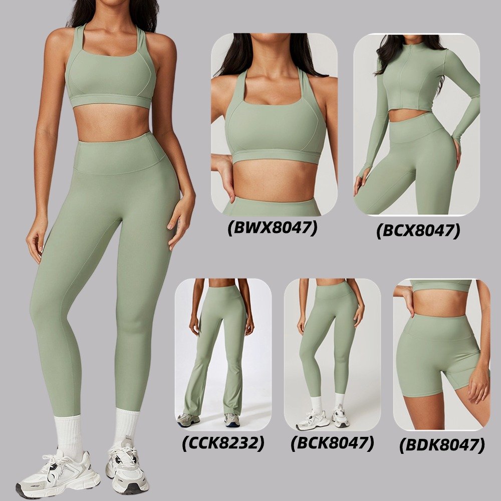 Custom logo Soft Skin Friendly Wholesale Workout High Impact Women 4 Piece Yoga Set Women's Sports Fitness Yoga Sets