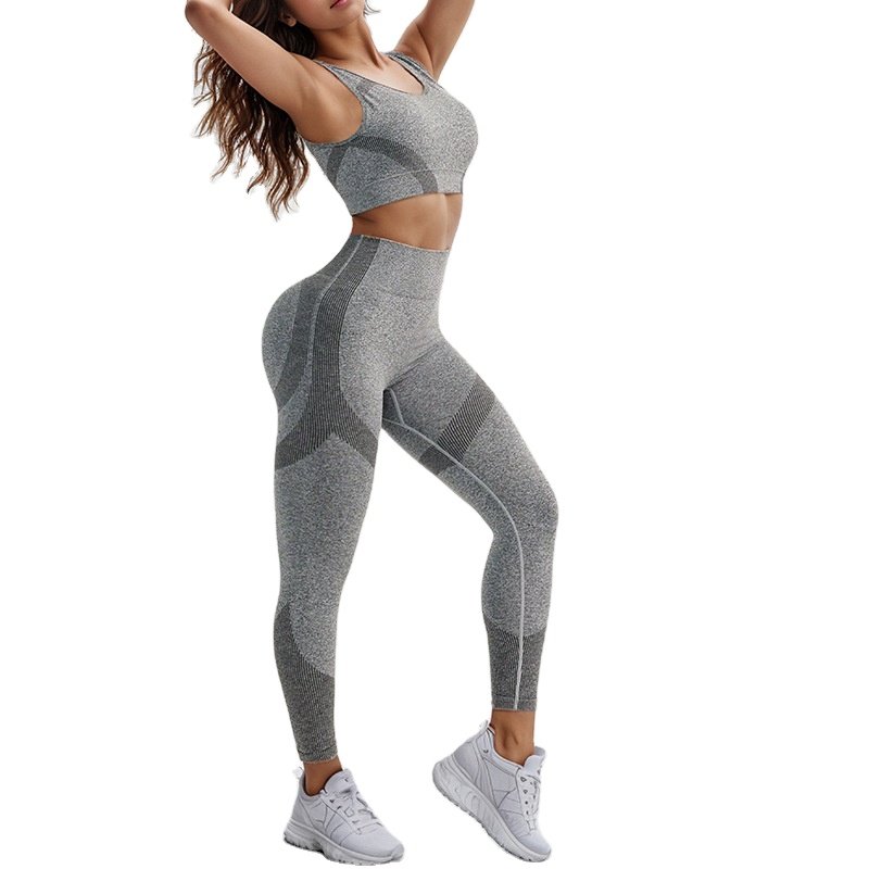 Wholesale High Waist Butt Lifting Leggings Nylon Printing Women's Sportswear Gym Pants Seamless Push Up Yoga Sets