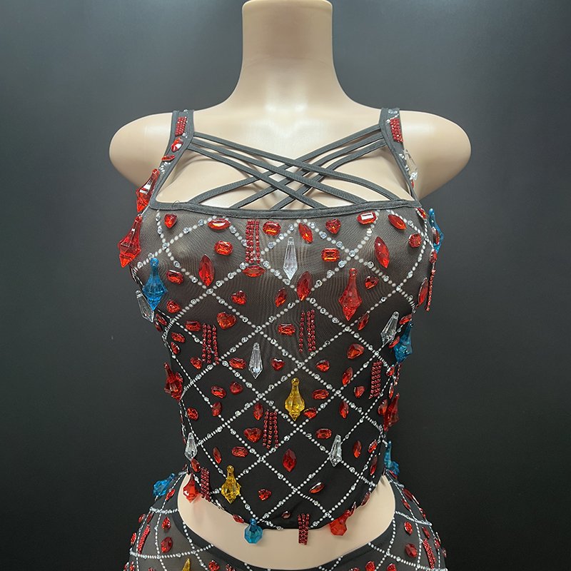 Novance Y3772-B Dropshipping Products 2024 Women's Sets 2 Piece Birthday Dresses Women Sexy Rhinestones Casual Dresses