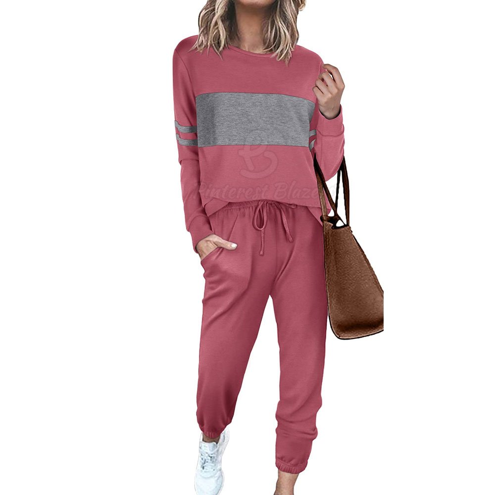 High Quality Oversized Jumper Knitted Winter Autumn Female Pullover Tops And Trousers