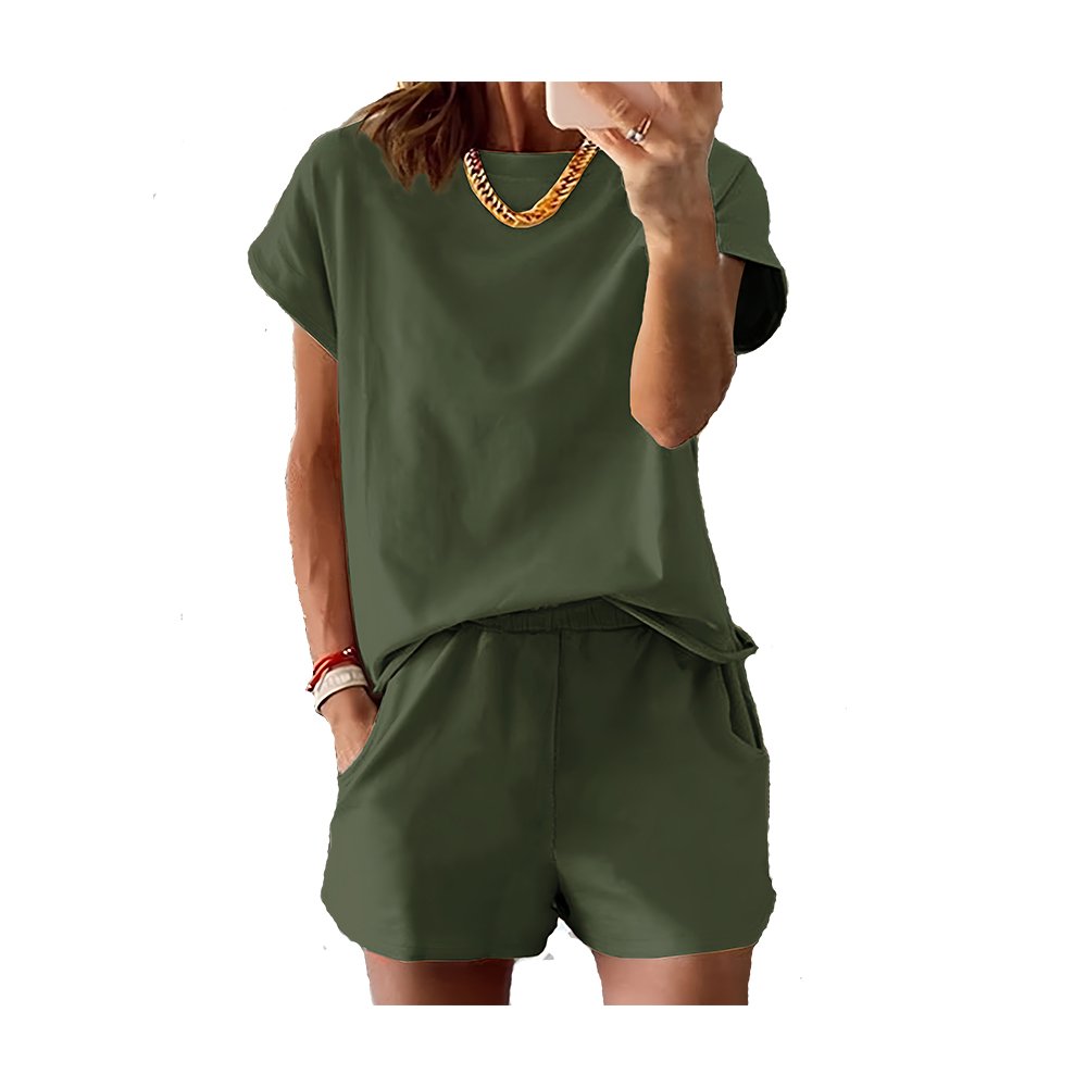 sets for women Latest Design Plain Color Hot Shorts Summer Biker Short Set Two Piece Set Women Clothing
