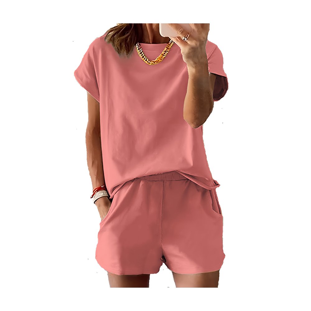 sets for women Latest Design Plain Color Hot Shorts Summer Biker Short Set Two Piece Set Women Clothing