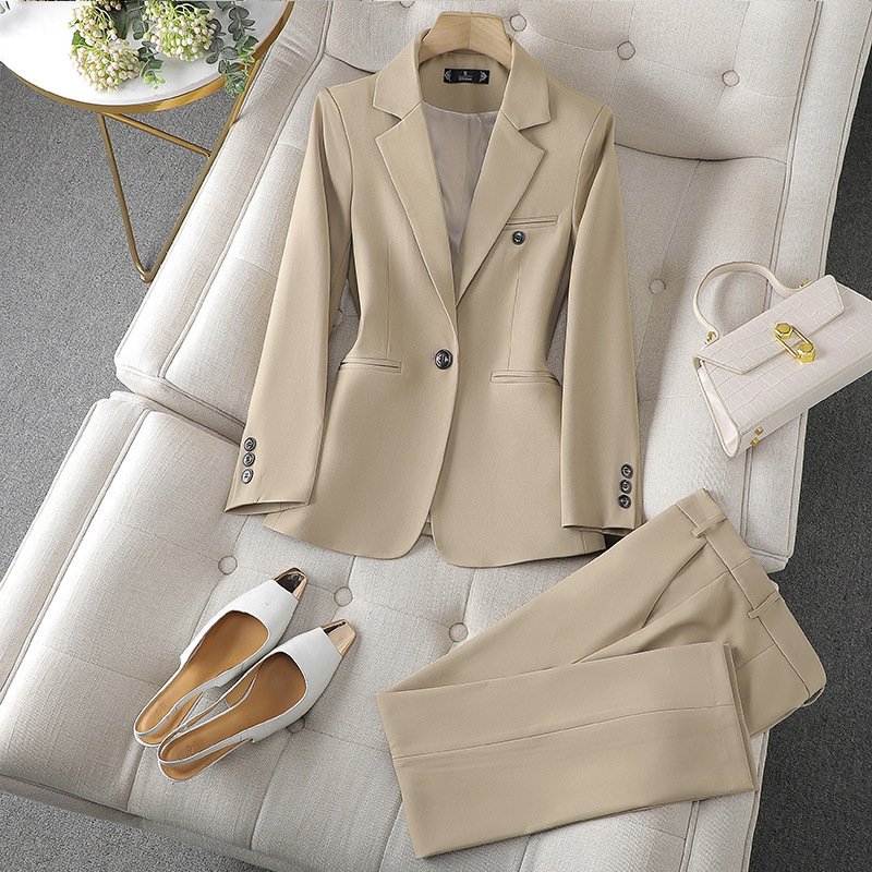 High quality customized formal business women's suit set, professional pants, women's office two-piece set