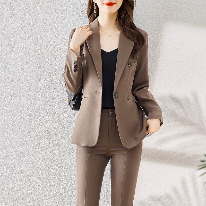 High quality customized formal business women's suit set, professional pants, women's office two-piece set