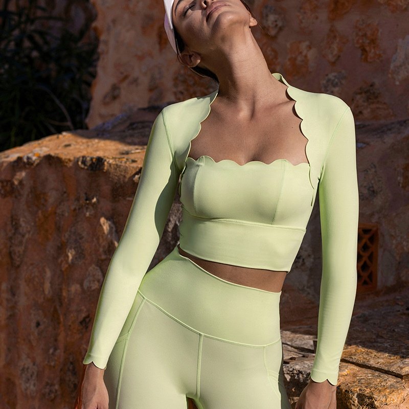 2024 sport wear shirt fitness women two piece leggings yoga t shirt set yoga clothing