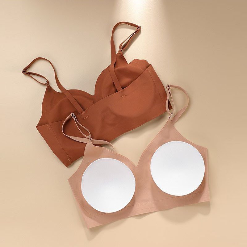 Seamless Bralettes Lingerie Sexy Sets Comfortable no show V Neck Bras Panty Thongs Sets Push Up Bra and Panty Sets for Women
