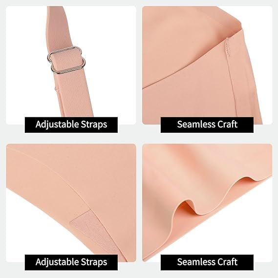 Seamless Bralettes Lingerie Sexy Sets Comfortable no show V Neck Bras Panty Thongs Sets Push Up Bra and Panty Sets for Women