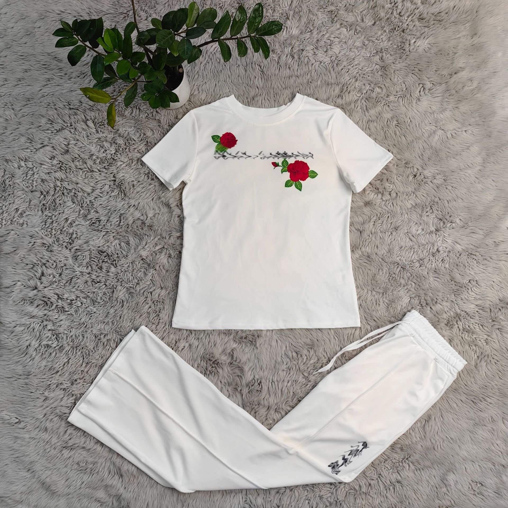 Autumn and Winter New Fashionable Casual Printed Pants Set New arrival women's sets 2 piece women brand clothing