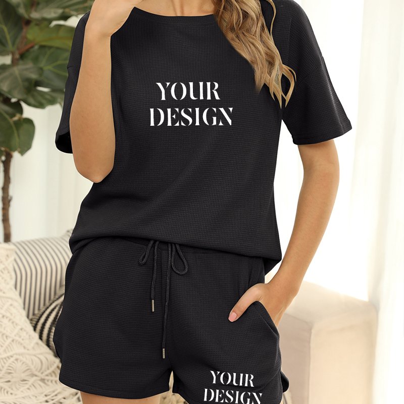High quality best sell custom women's set Satin Pajama Short Sleeve Shorts comfortable Two Piece Set