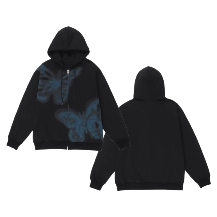 NO MOQ custom print 100% Cotton regular fit zipper hoodie