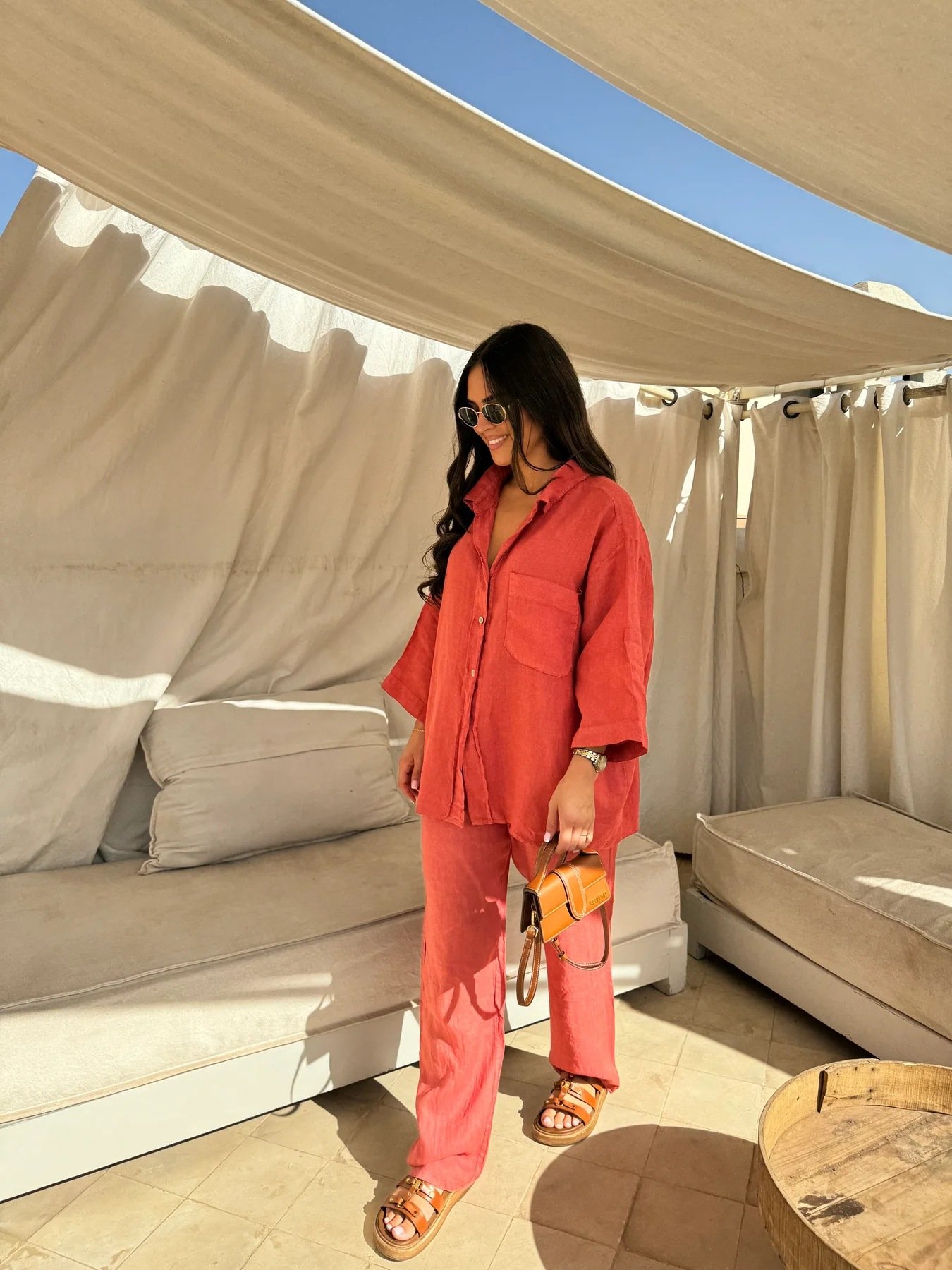spring summer women casual two piece sets turn down collar solid color blouse high waist loose wide leg pants