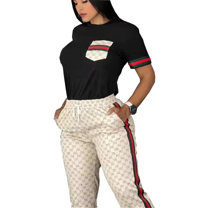 CY9081 Black Brand Ambassador Jogging Suits Designer Running Pants Seamless Panties Luxury Casual Two Piece Sets for Woman