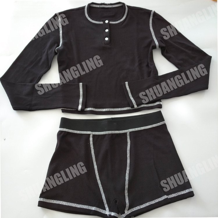 Lounge Wear Sets For Women Custom Two Pieces Sets Cotton Ribbed Women Shirts And Shorts Lounge Wear 2024 Women's Sets