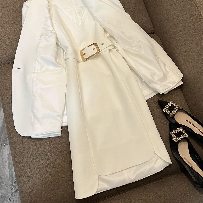Boutique Wholesale 2024 Autumn New Fashion Design Irregular Vest Skirt Suit Jacket Women's Set