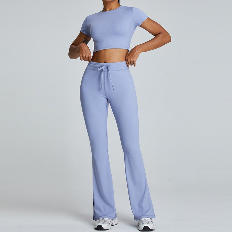 PASUXI 2024 New Fashion Active Wear Set Gym Fitness Running Yoga Sport Wear Baggy Pants Women Workout Yoga Sets Women's Sets