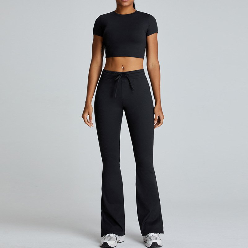 PASUXI 2024 New Fashion Active Wear Set Gym Fitness Running Yoga Sport Wear Baggy Pants Women Workout Yoga Sets Women's Sets
