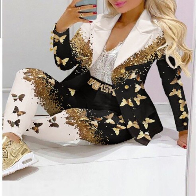 Wholesale Formal Women Suits Spring Summer Autumn Ladies Elegant Pattern