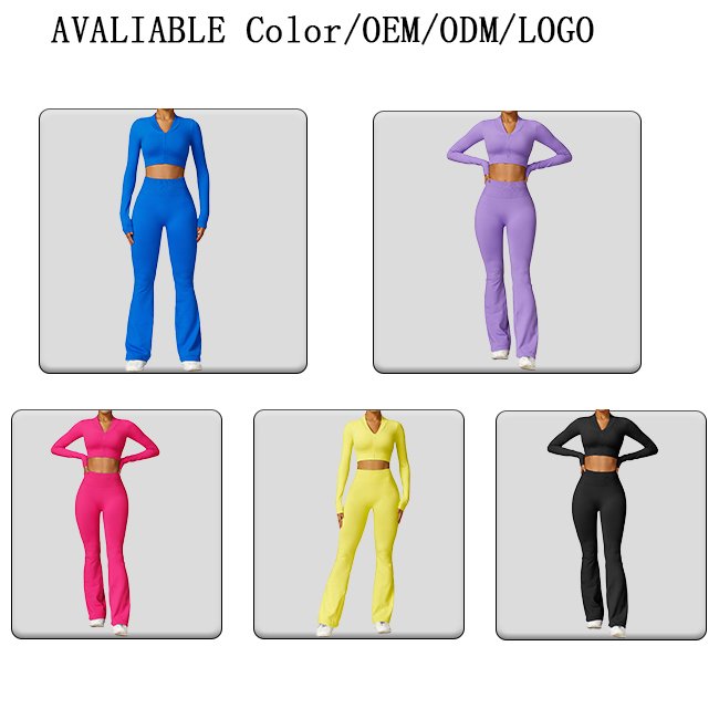 seamless yoga set beautiful back yoga suit Tight fitting Gym Long sleeve Jackets women's Vest leggings tops fitness sports bra