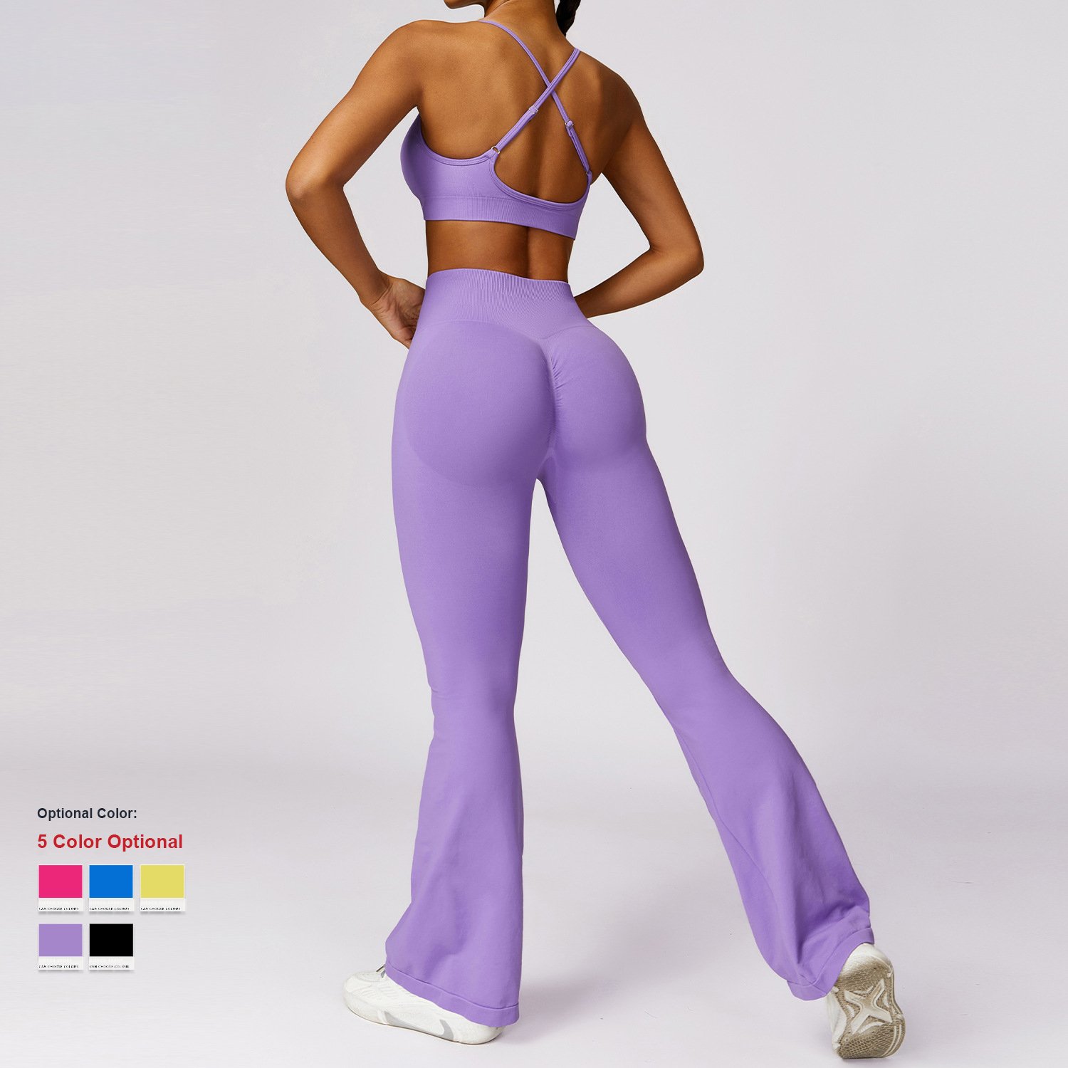 seamless yoga set beautiful back yoga suit Tight fitting Gym Long sleeve Jackets women's Vest leggings tops fitness sports bra