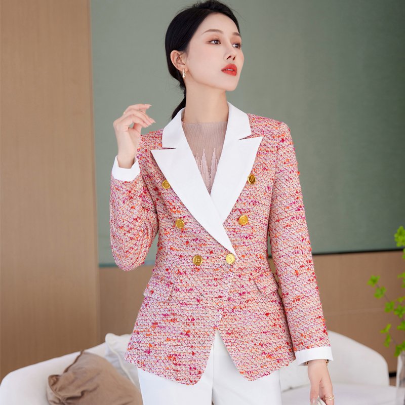 Office Set Business Women Solid Color Breasted Blazer and Pants Two Piece Set OL Style Women's Suit