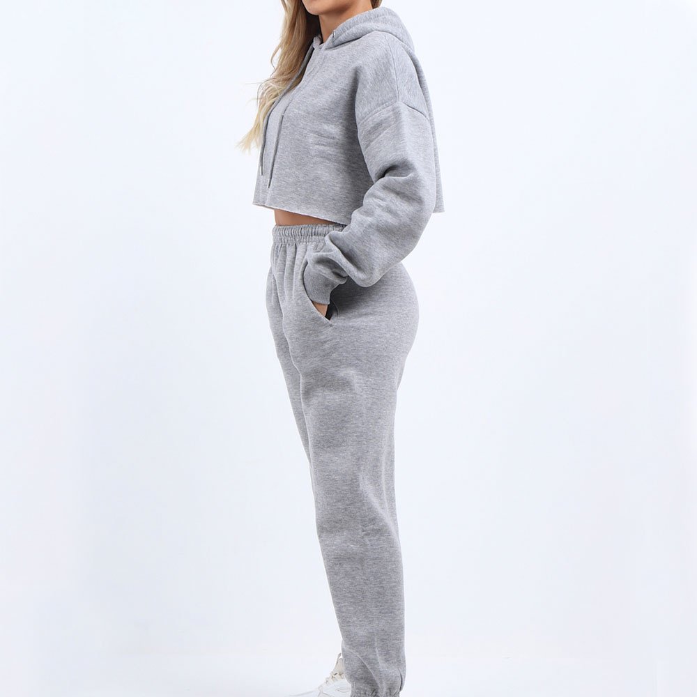 Private Label Bulk Jogging Sweat Suits Vendor Women Custom logo Jogger Sweatsuit Tracksuit Set