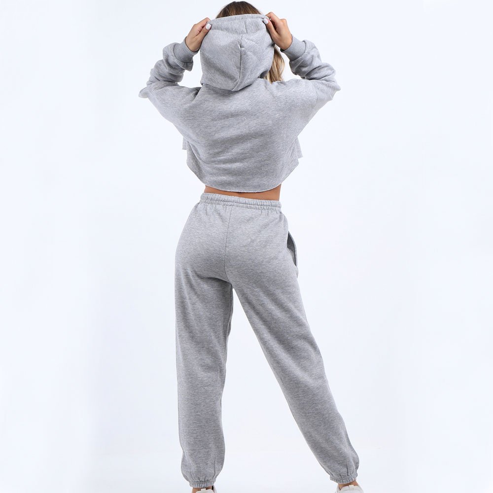 Private Label Bulk Jogging Sweat Suits Vendor Women Custom logo Jogger Sweatsuit Tracksuit Set