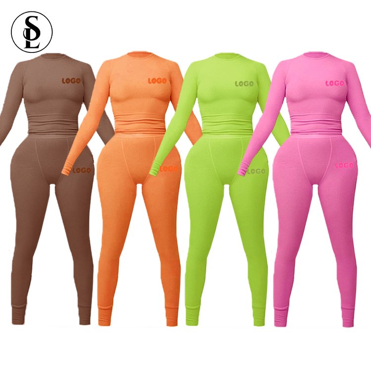 2025 Women Set Custom Logo Autumn Winter Shirts Leggings Loungewear Women 2 Piece Pant Set Clothing Lounge Set