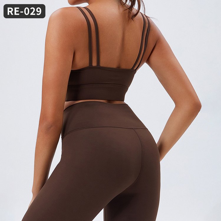 Wholesale Vest Recycled Nylon Fabric Sports 2 Piece Women Clothing Yoga Workout Comforter Sets Gym Fitness Sets Women's Sets