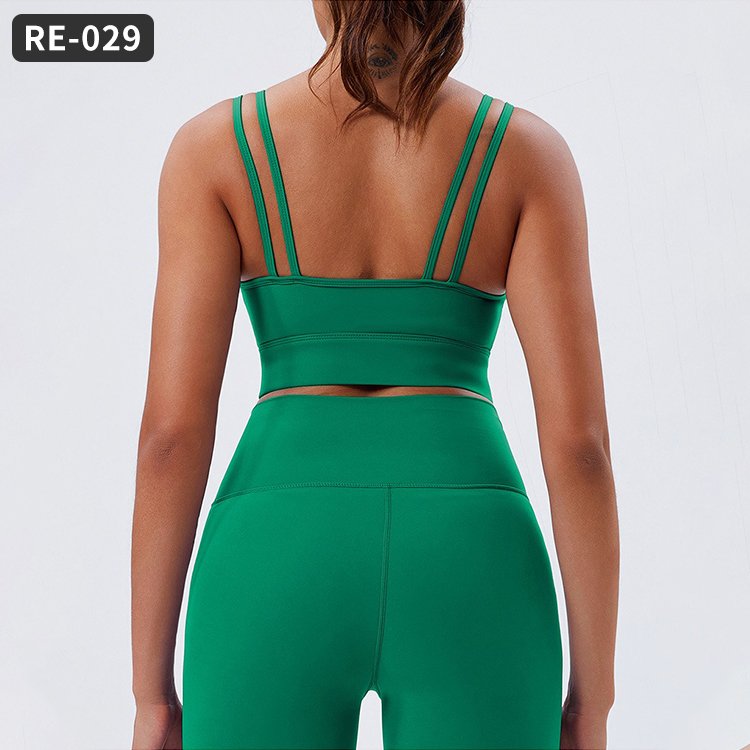 Wholesale Vest Recycled Nylon Fabric Sports 2 Piece Women Clothing Yoga Workout Comforter Sets Gym Fitness Sets Women's Sets