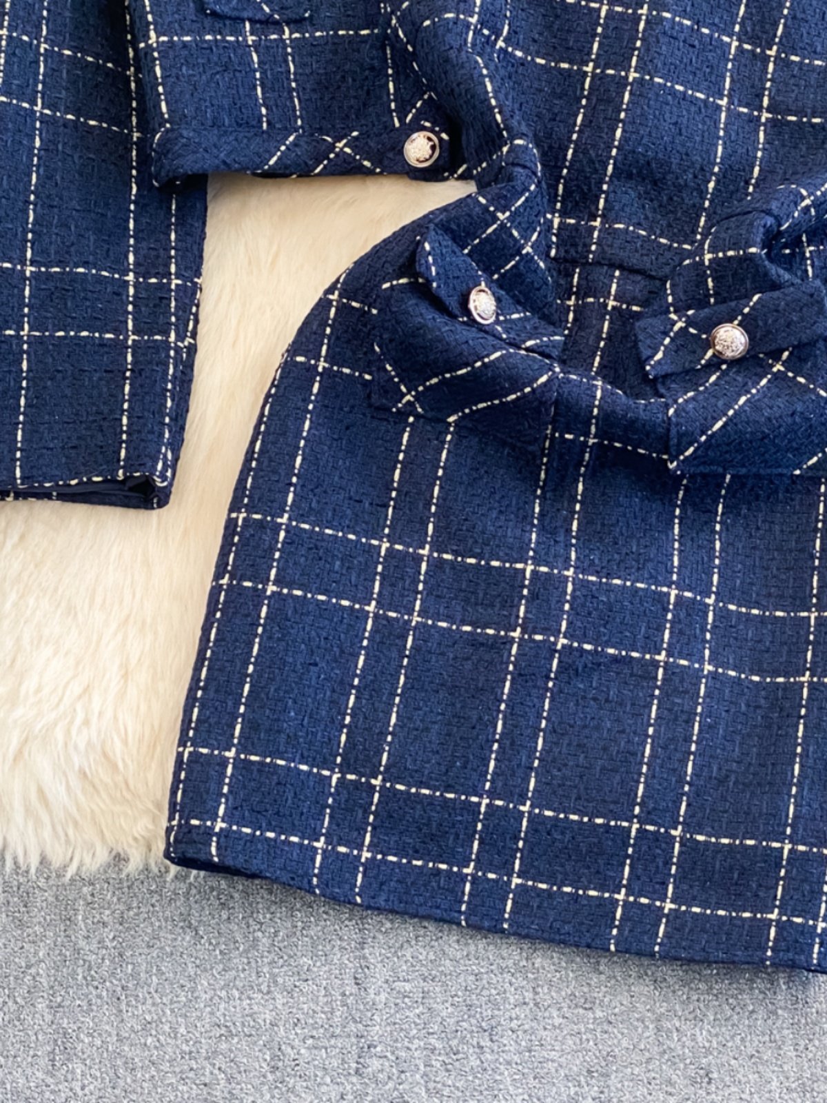 Boutique Wholesale 2024 Autumn New Fashion Style Long Sleeved Jacket Waist Cinched Vest Dress Women's Sets